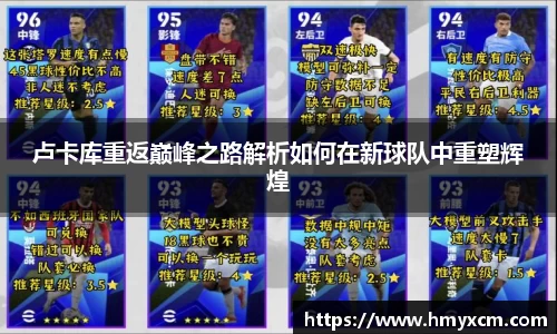 卢卡库重返巅峰之路解析如何在新球队中重塑辉煌